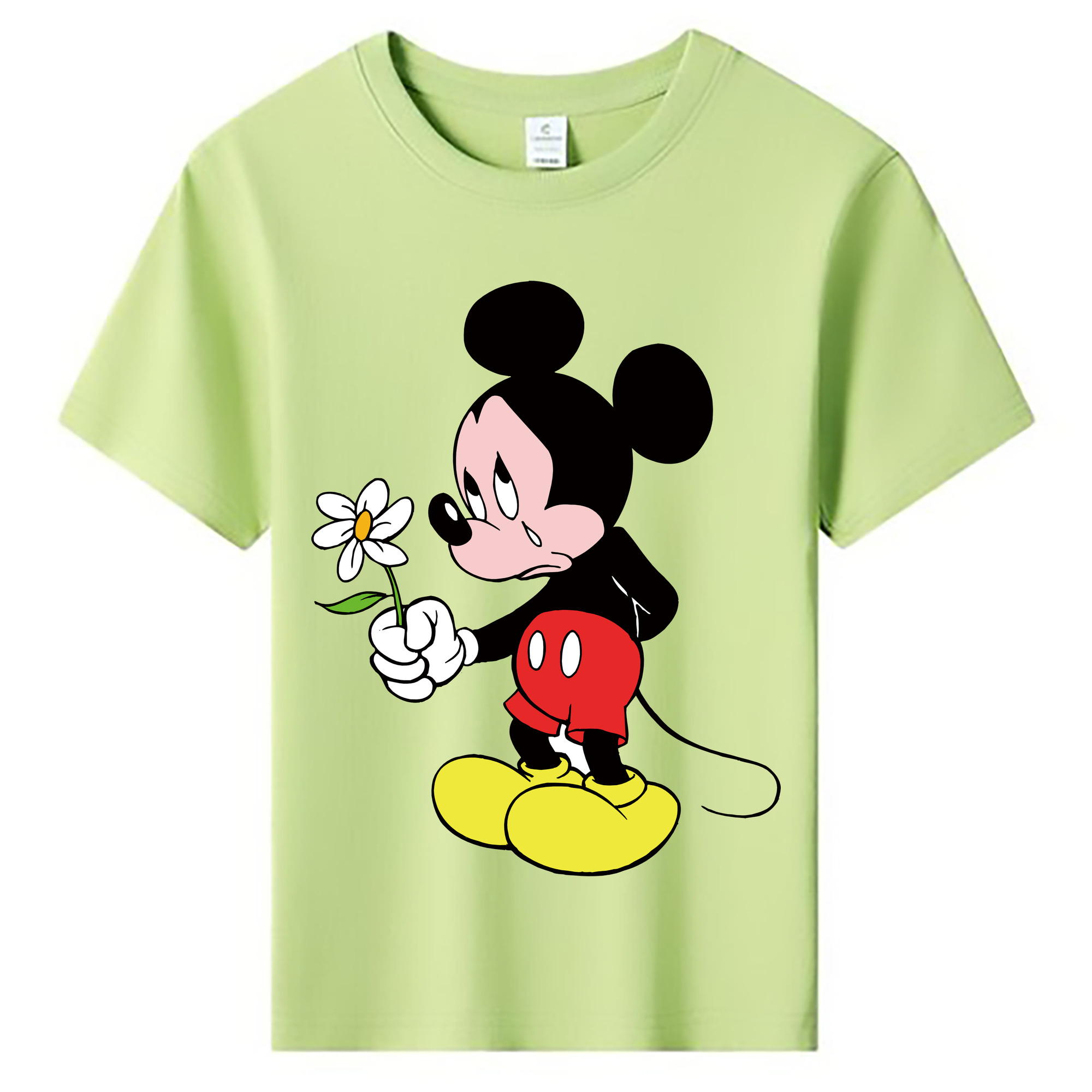 ミッキーマウス Mickey Mouse 綿100％キッズTシャツ（フロントプリント）